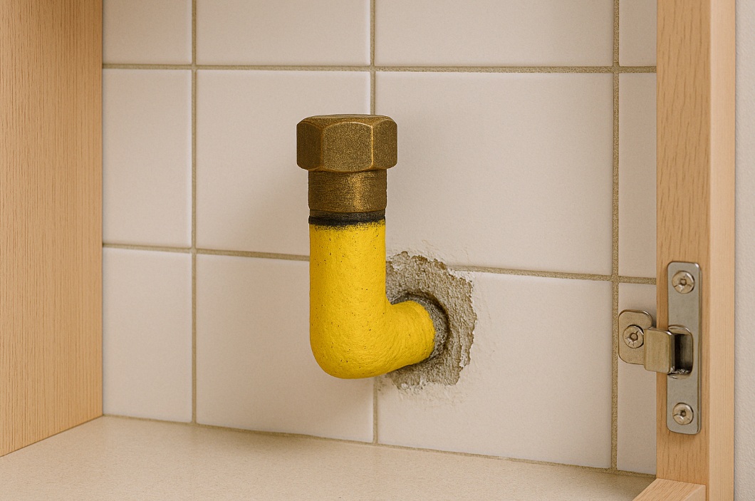 Gasleiding afdoppen